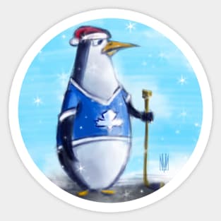 Hockey Penguin Sticker